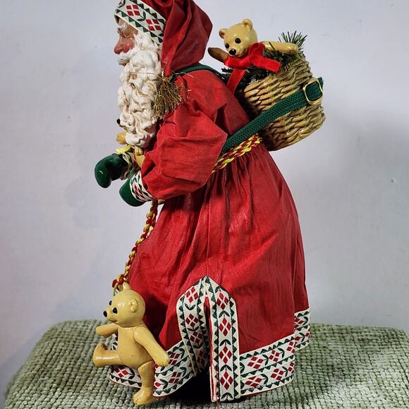 1994 Possible Dreams Clothtique Santa with Teddy Bears Figurine 10" - Picture 4 of 10